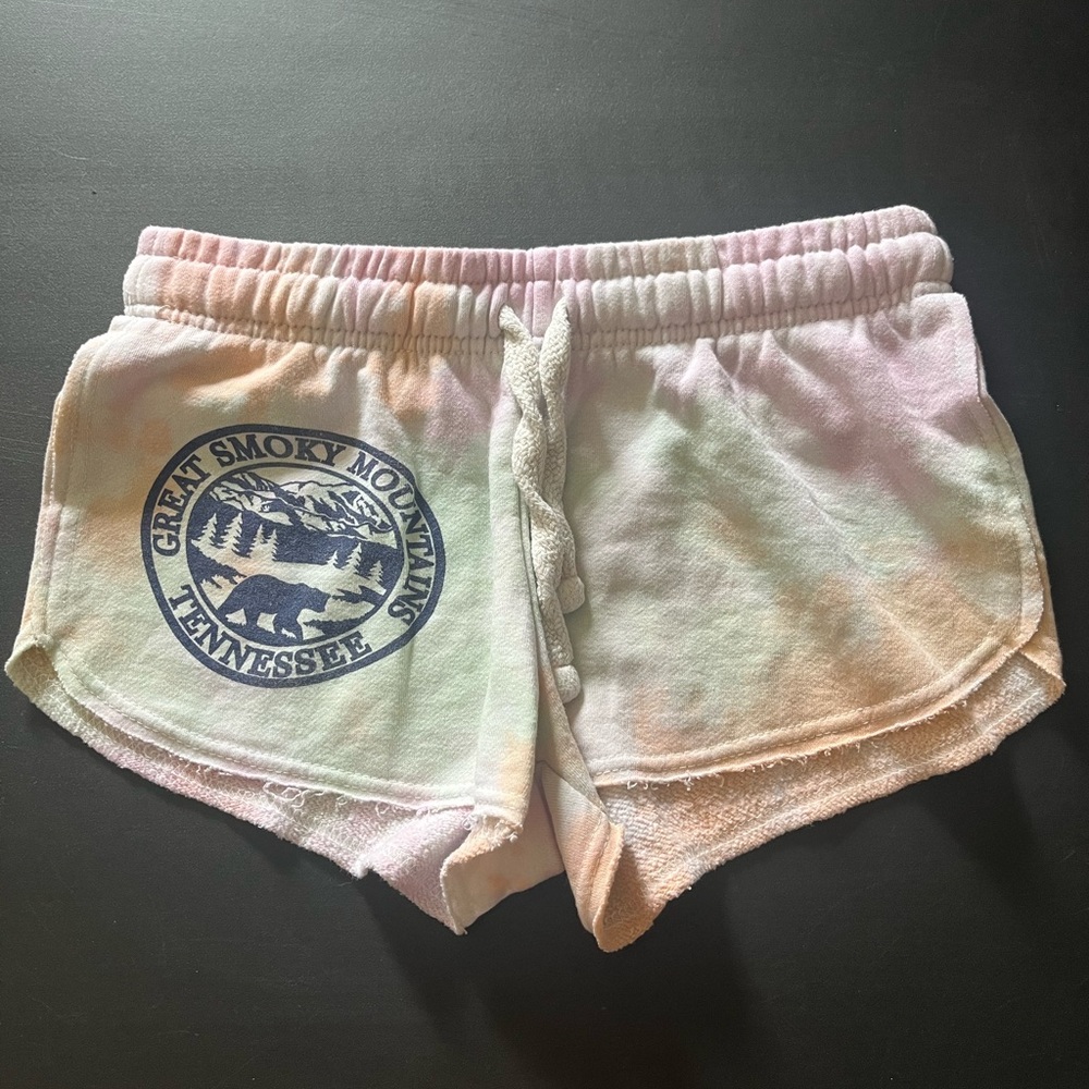 Pink and White Women's Shorts